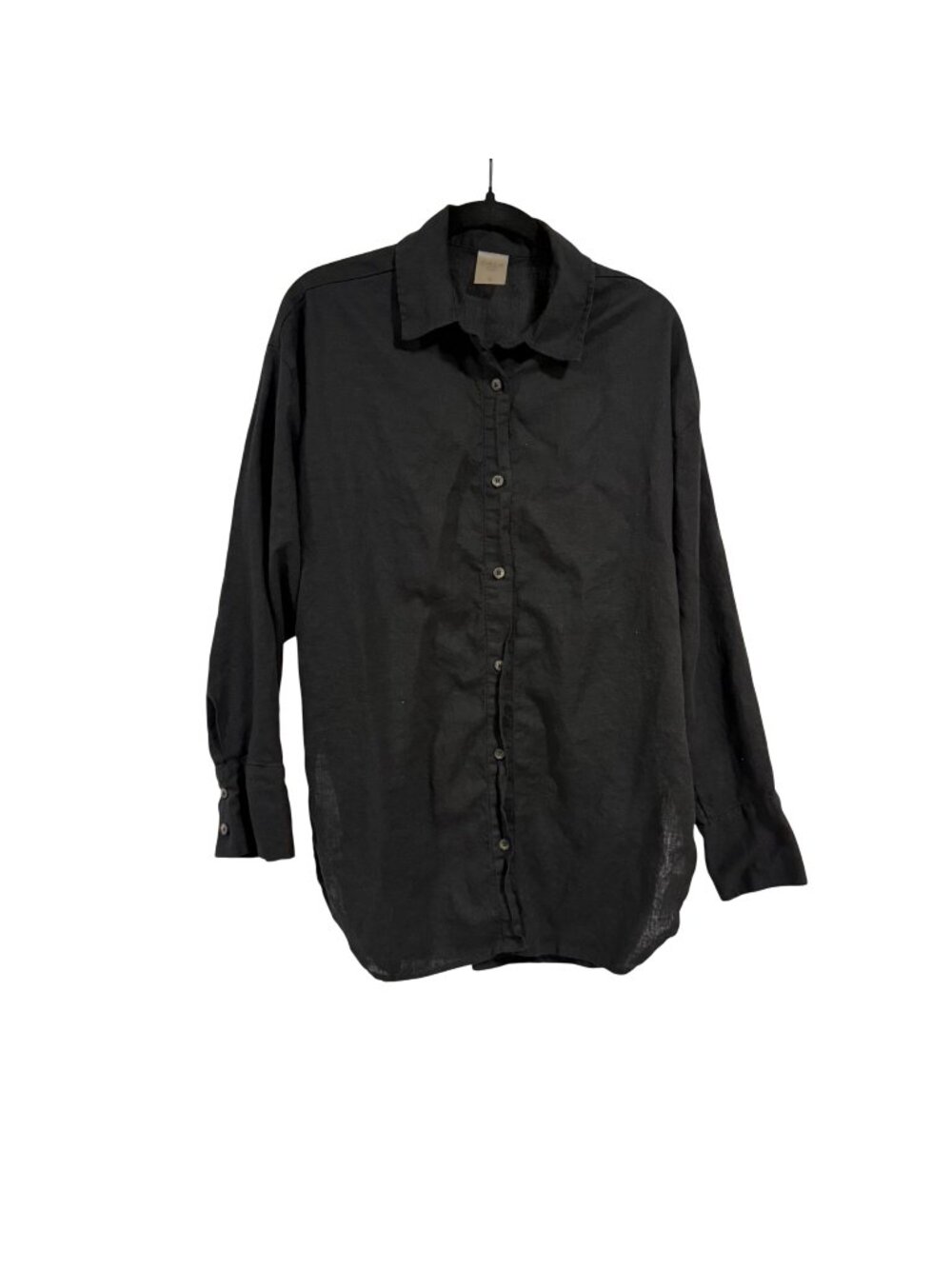 CALIA by Carrie Underwood Oversized Long Sleeve Button Down Swim Cover Up Size S